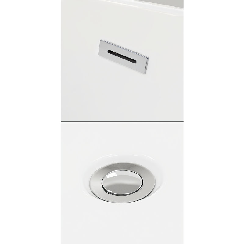 Maryam 71'' White Acrylic Freestanding Soaking Bathtub