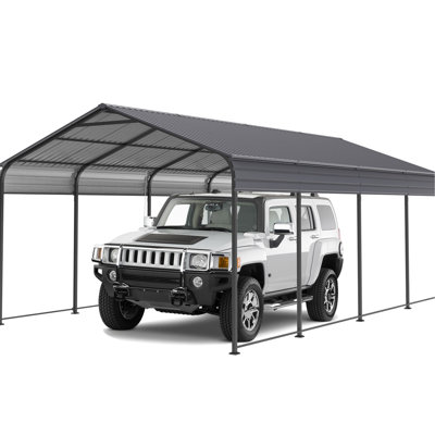 Abri de voiture en métal 1220 pi avec acier galvanisé - Remise de rangement pour véhicules