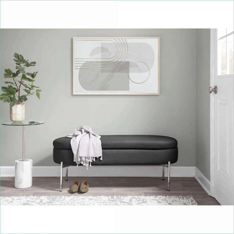 Banc de rangement FlowLuxe Contemporary Glam Onyx