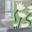 Fresh White Lily Shower Curtains For Bathroom, 71 X 71
