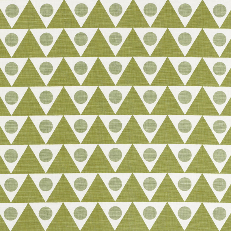 Tissu Schumacher X Studio Bon Pennant, Vert