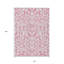 Tapis intérieur lavable à motif floral rose et ivoire 10 pi x 14 pi