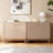 63"W Rustic Geometric Double-door Sideboard With Adjustable Shelves, Farmhouse Entryway Storage Cabinet For Living Room, Kitchen & Dining