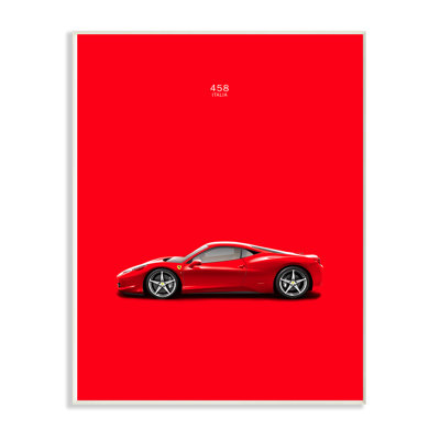 " Minimal Bright 458 Italia Car Poster " by Mark Rogan