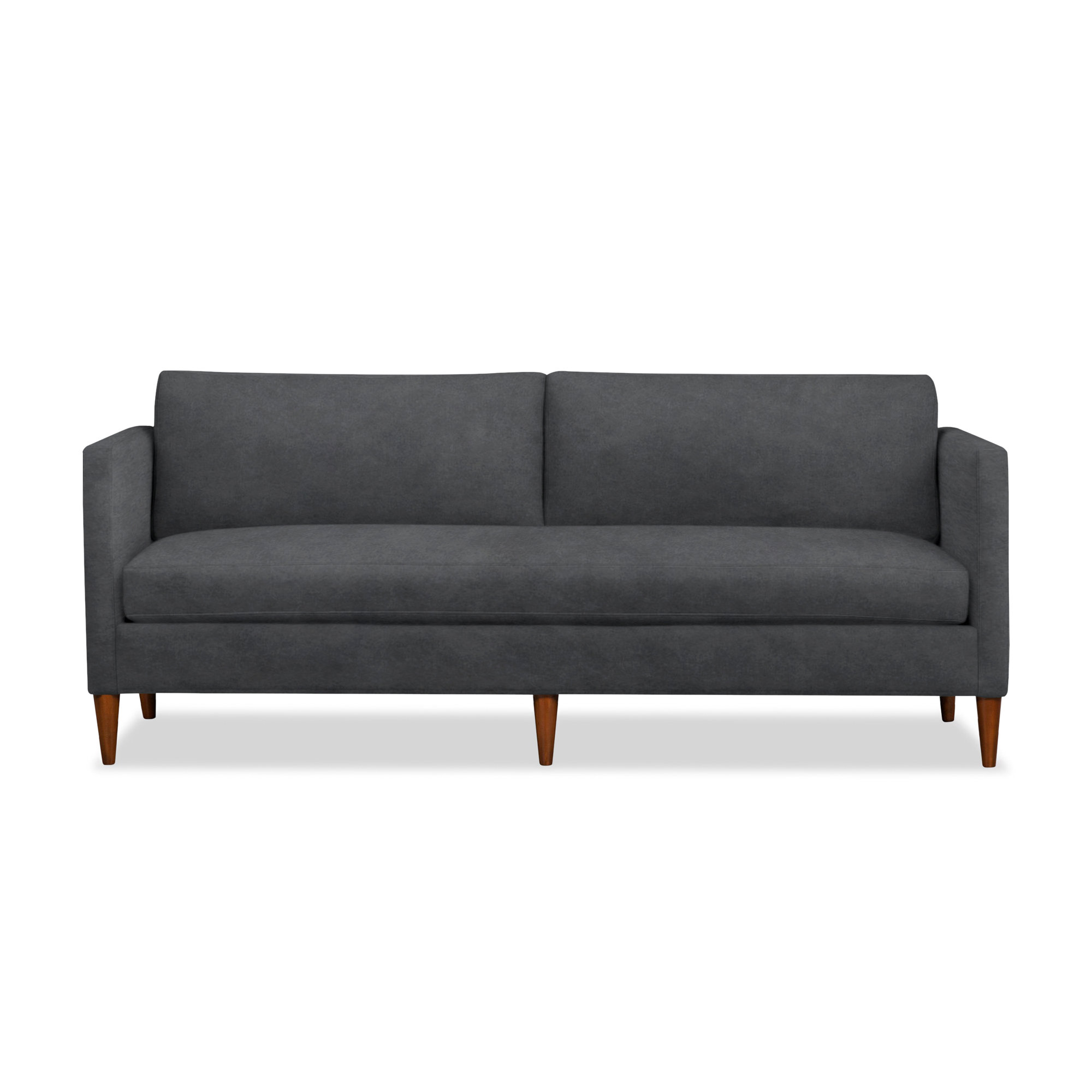 Clifford 87" Upholstered Custom Bench-Seat Sofa, Bella Cornflower Performance Velvet