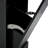 Fluted Kitchen Island With Trash Can Storage Cabinet, Power Outlet, Internal Storage Rack, Rolling Kitchen Islands On 5 Wheels With 3 Drawer, 3 Open Side Racks For 10 Gallon Garbage Bin, Black, Kitchen Island-1963376504