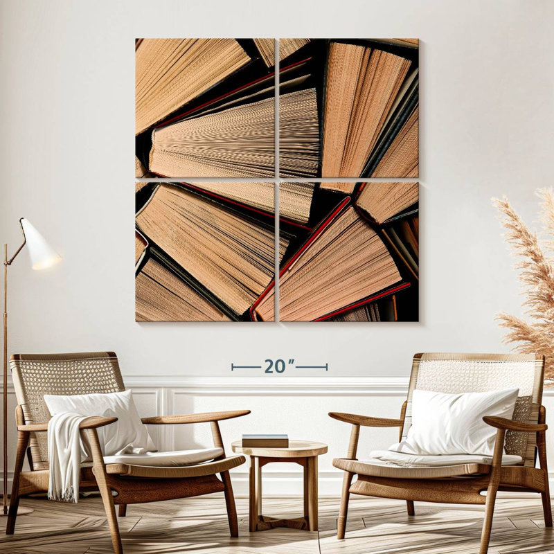 Collection de livres Kerner, H 57 po x l 57 po