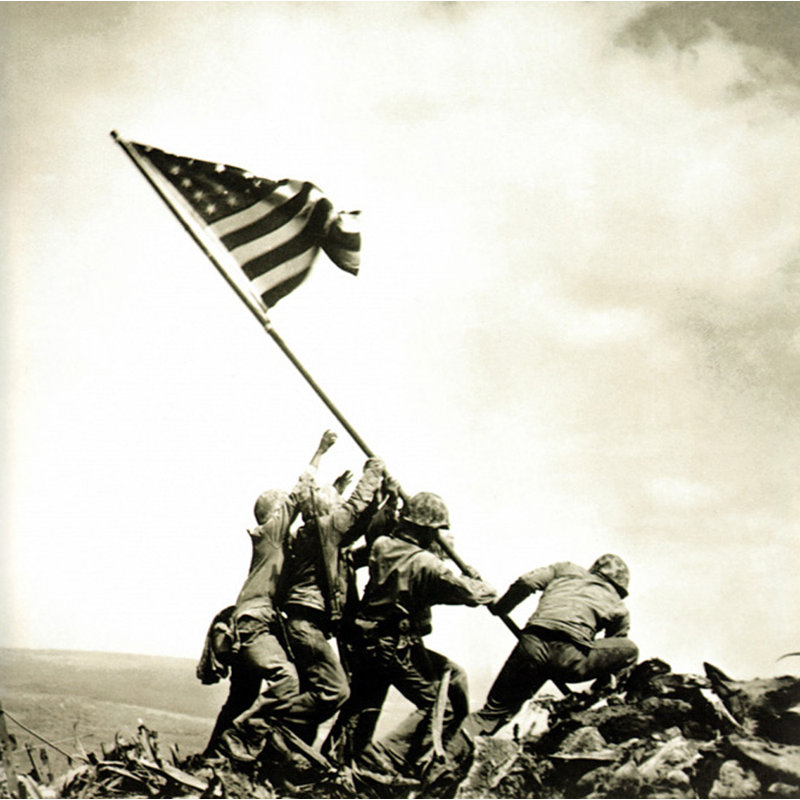 Drapeau américain Iwo Gima, H 20 po x l 20 po