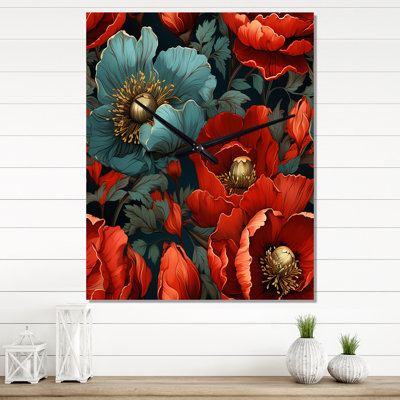 Janick - Floral Modern Wall Clock