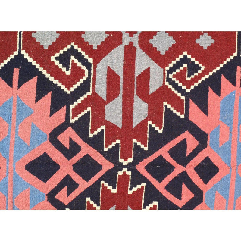 Wool Southwestern Area Rug in Red
