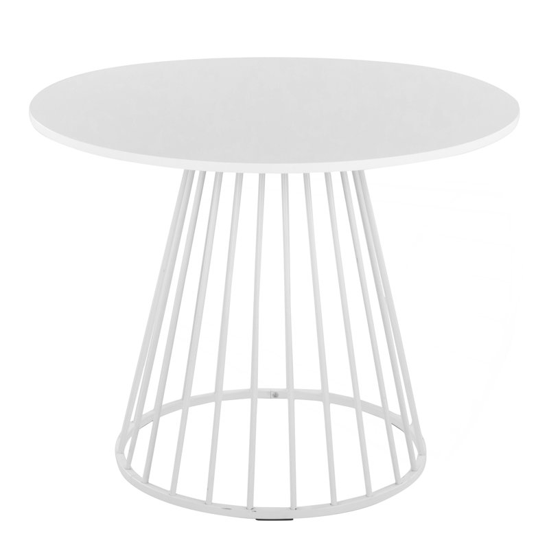 Table de salle à manger Canary Cosmo, Blanc, Blanc