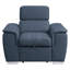 Chaise avec repose-pieds coulissant en microfibre