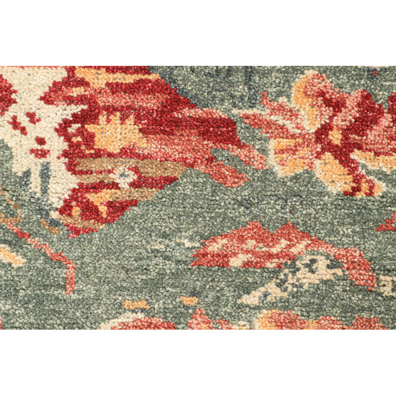 Burano Handmade Kilim Wool Animal Print Area Rug, Square 4'