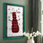 «Chequered Snowman I», reproduction encadrée - bois massif-1679407978-1679407970