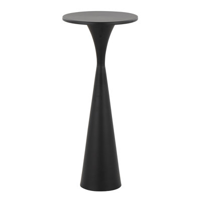 Gallery 22" Contemporary Metal Side Table - Matte Black Hourglass Cocktail Table