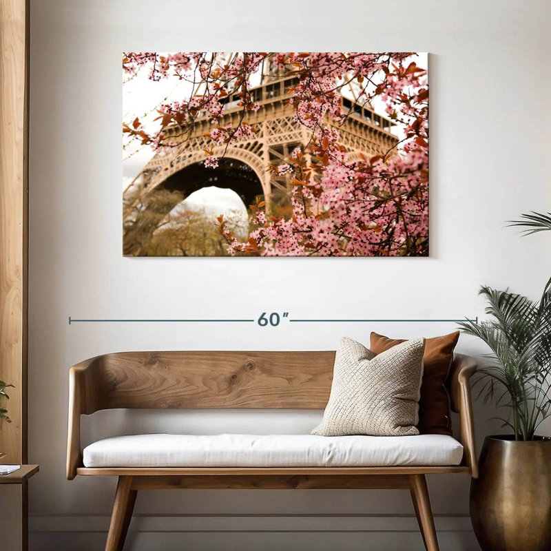 Ravi Eiffel Tower Cherry Blossoms, 30" H x 45" W