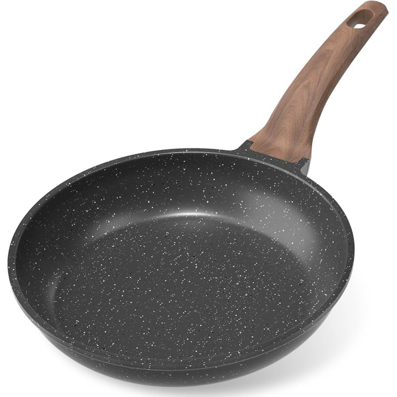 20cm Nonstick Frying Pan, Granite Coating Skillet for Eggs, Pancakes and Bacon,PFOA-Free, Black