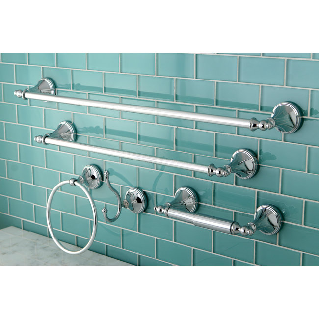 Kingston Brass Naples 5-Piece Bathroom Hardware Set, Polished Chrome