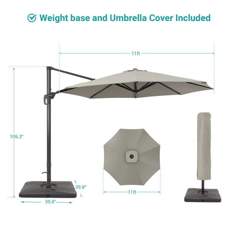 Parasol 11 'Cantilever, Gris