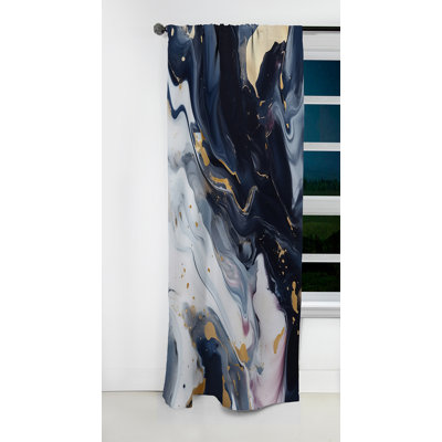 Hendricken - Abstract Marble Marble Blackout Curtain - 1 Panels