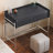 Modern Vanity Table with Drawers, Black Wood Grain