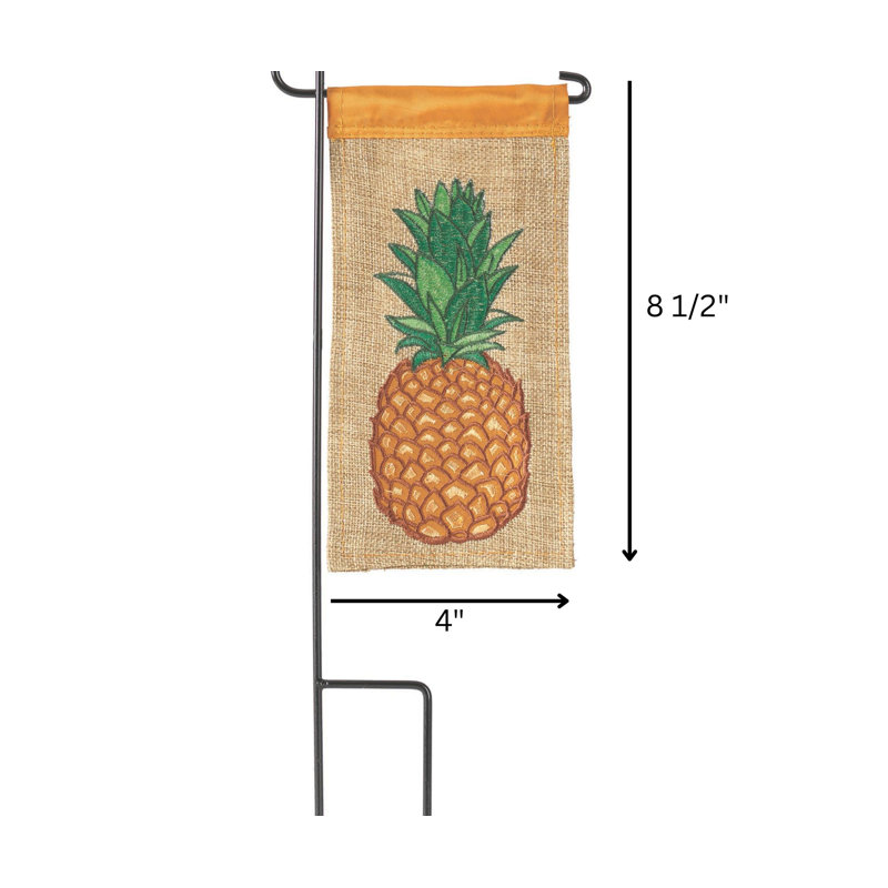 Mini Flag Pineapple Burlap 4x8.5