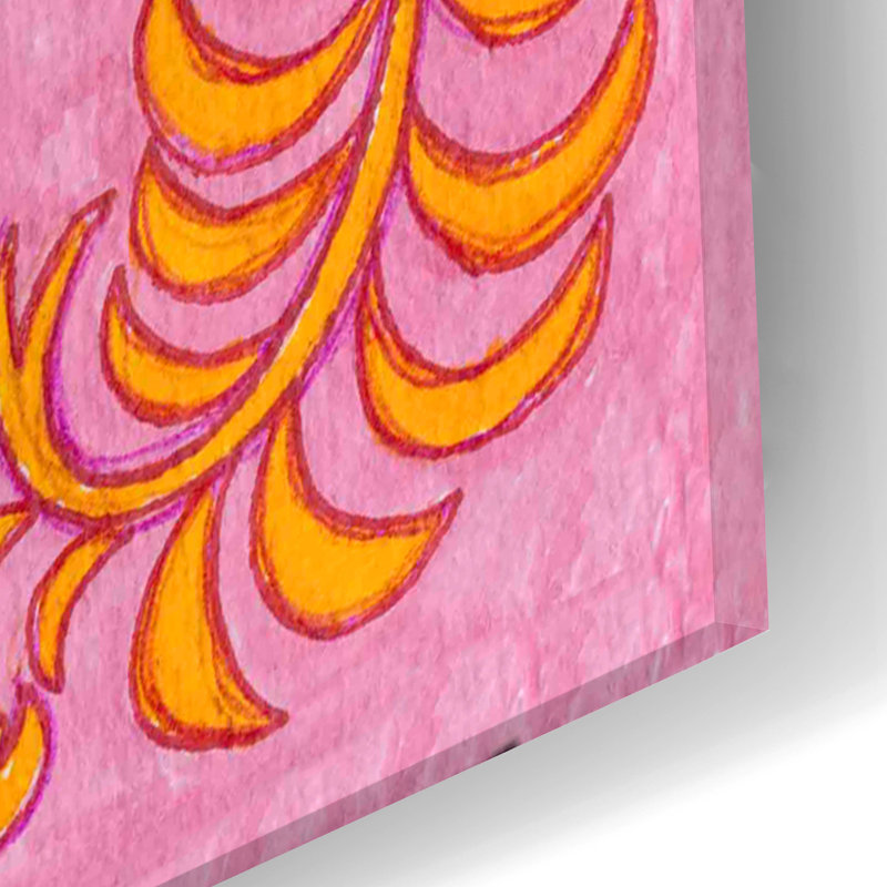 Art mural en verre Charlton Home® «Delhi Tile Stage I» par Andrea Strongwater, H 24 po x l 16 po x P 0,2 po