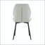 Chaise de salle à manger en polyuréthane matelassé gris clair clair - ensemble de 4