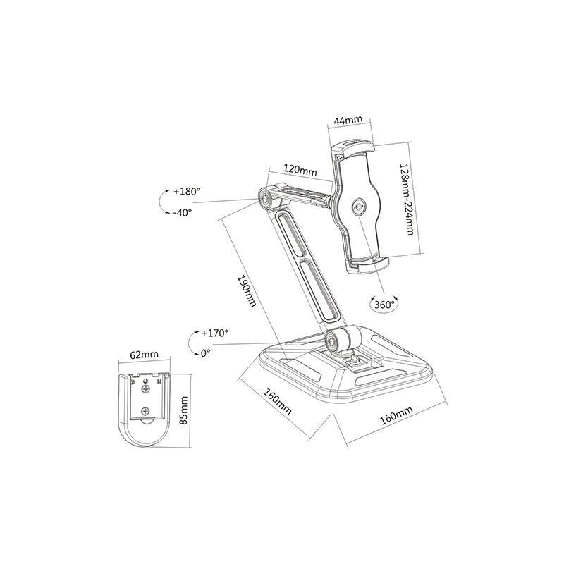 Accessoire de porte-tablette universel