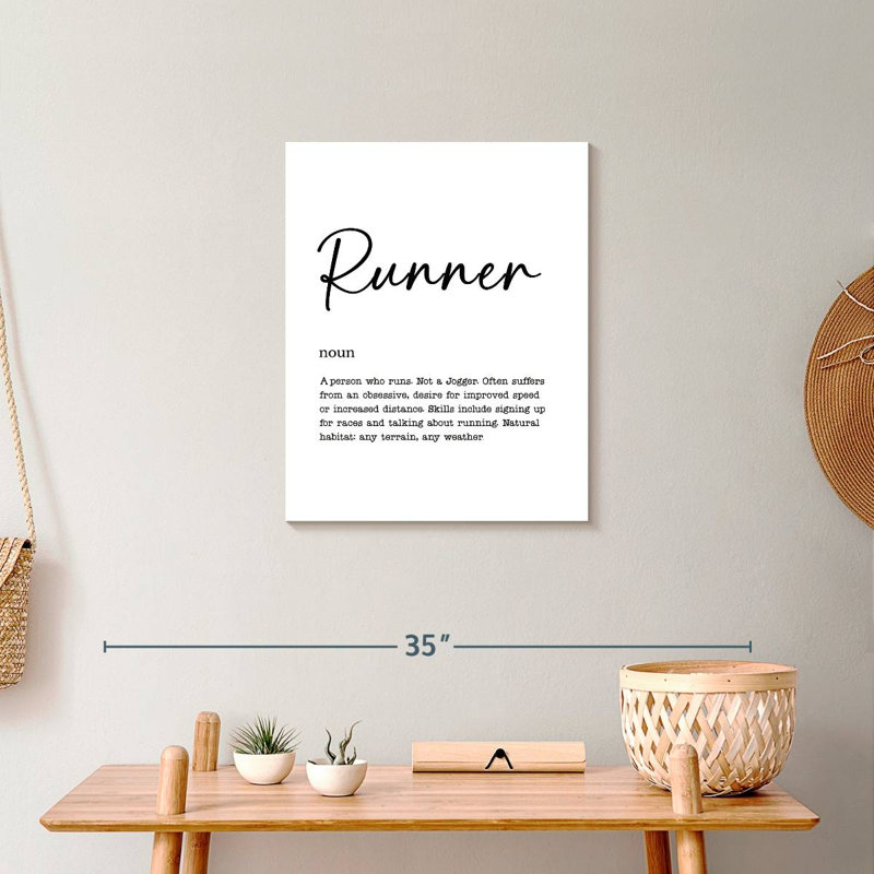 Définition de coureur sur toile, H 20 po x l 16 po x P 1,25 po
