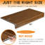 5 couvertures en mousse de noyer 5 pièces pour tablettes de garde-robe de salle de bain amovibles, avec texture en bois et 10 supports en acrylique à angle droit pour une utilisation régulière