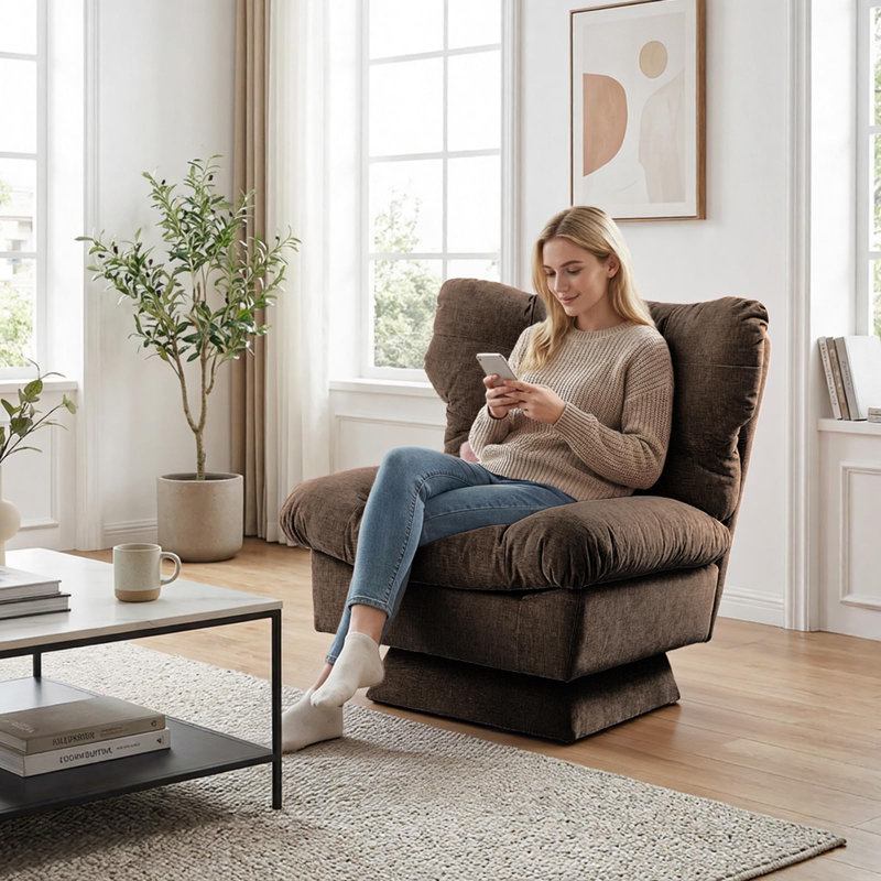 Upholstered Swivel Accent Chair