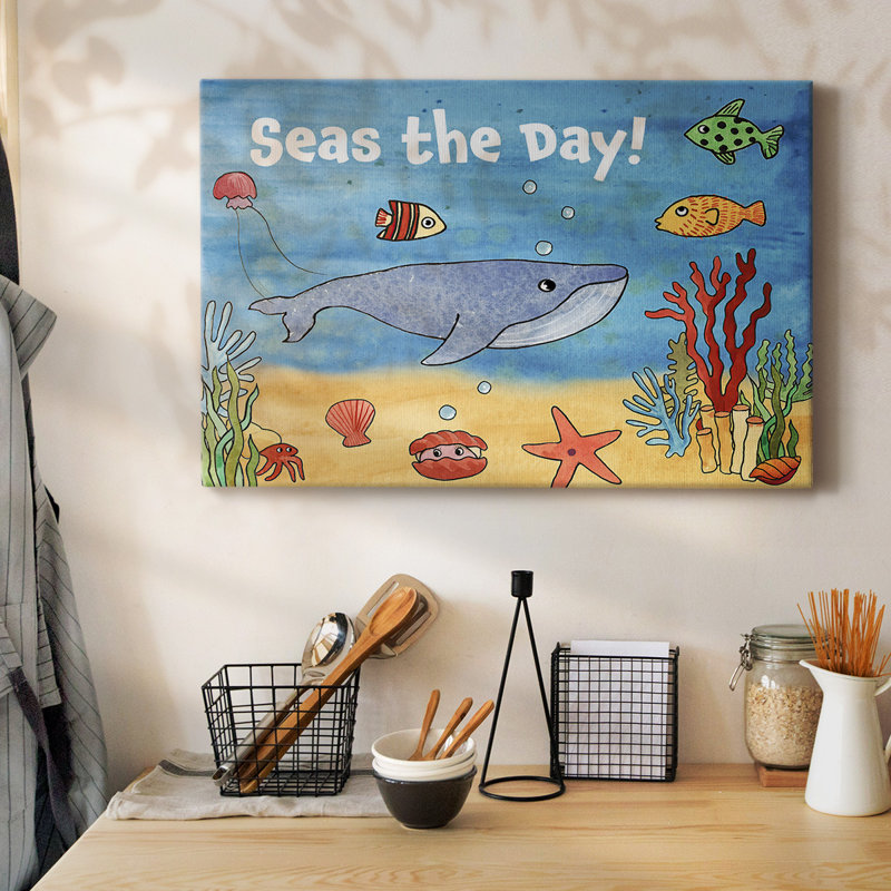 «Cute Sea Creatures II», toile tendue avec châssis, H 12 po x l 18 po