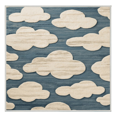 Washable Cloud Patterns Farm Area Rug