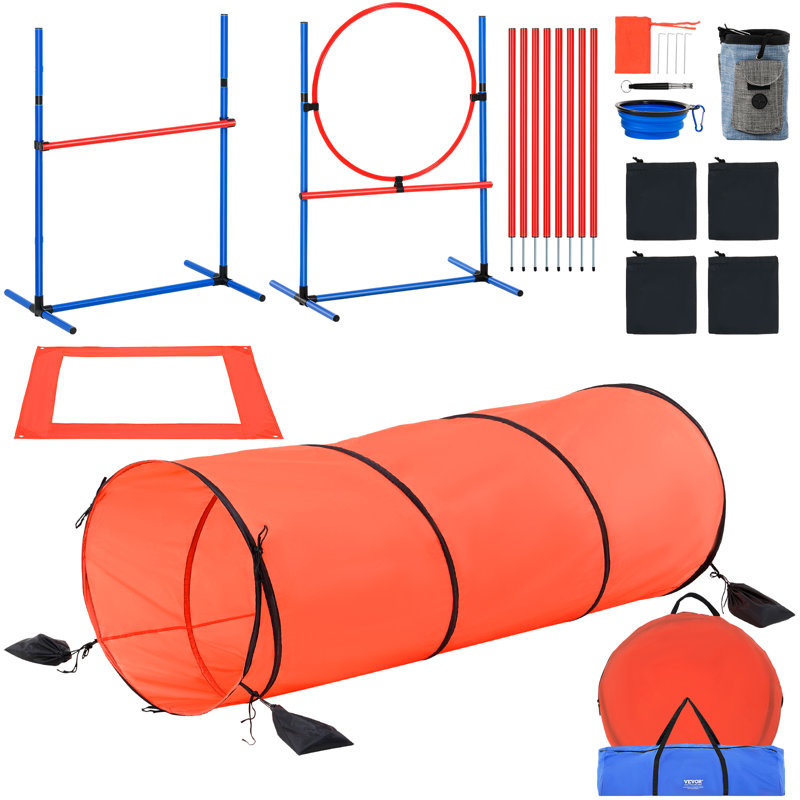 Ensemble de formation pour chien 5 pièces avec tunnel haies
