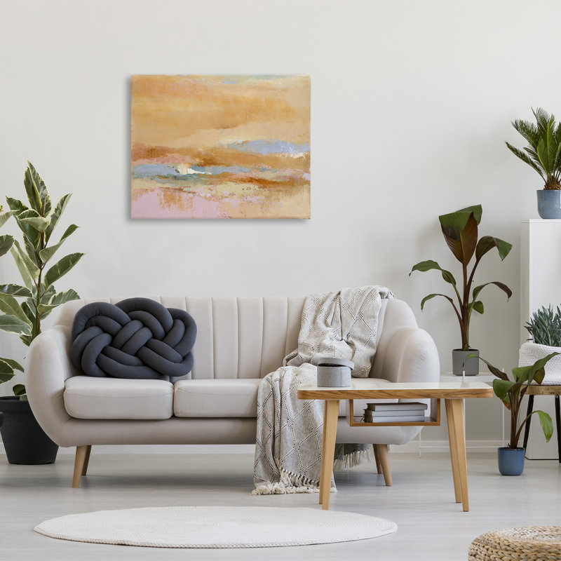 «Rustic Tan Abstraction Wrarap Canvas» par Lanie Loreth sur toile, H 30 po x l 40 po