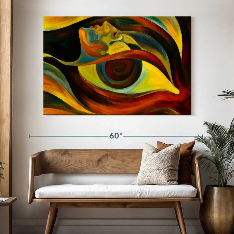 Alcaraz Human Faces Abstract, 34" H x 51" W