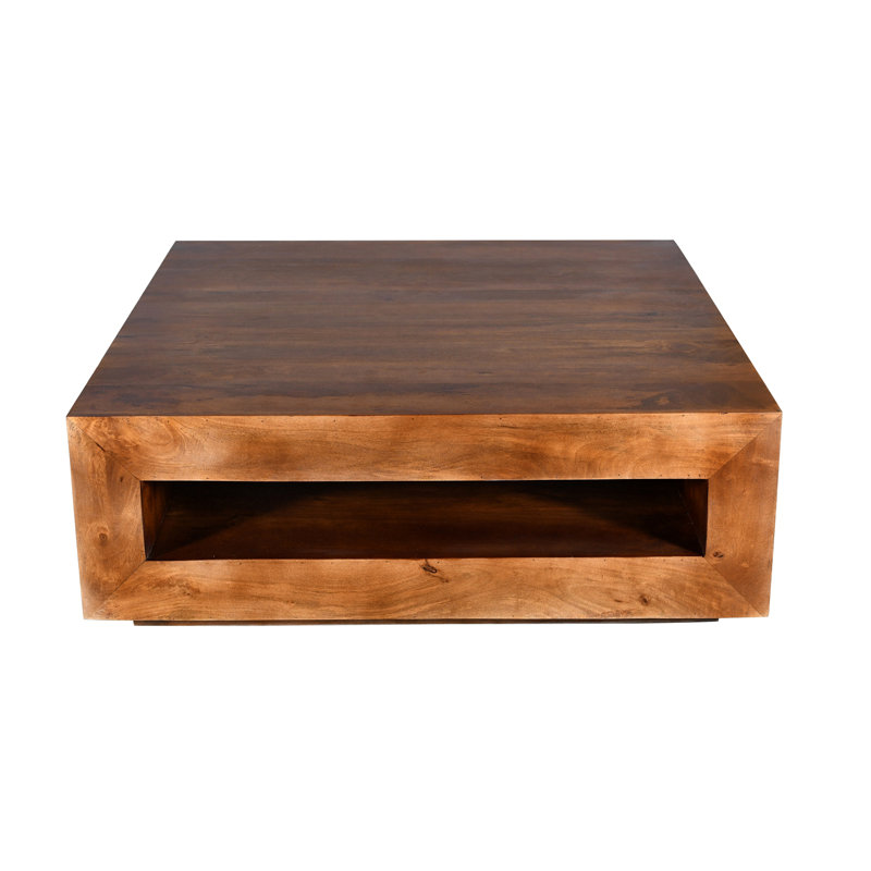 Solid Wood Square Modern Large Coffee Table