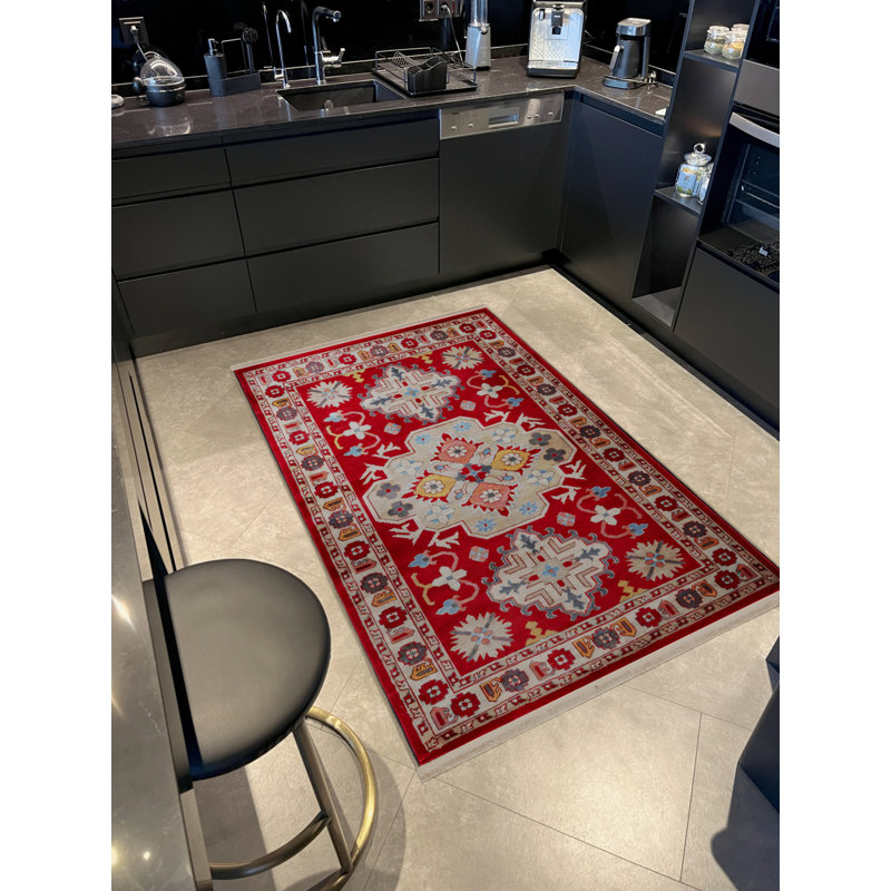 Tapis rectangulaire Wallas, Tapis de couloir 2 pi 8 po x 7 pi 11 po