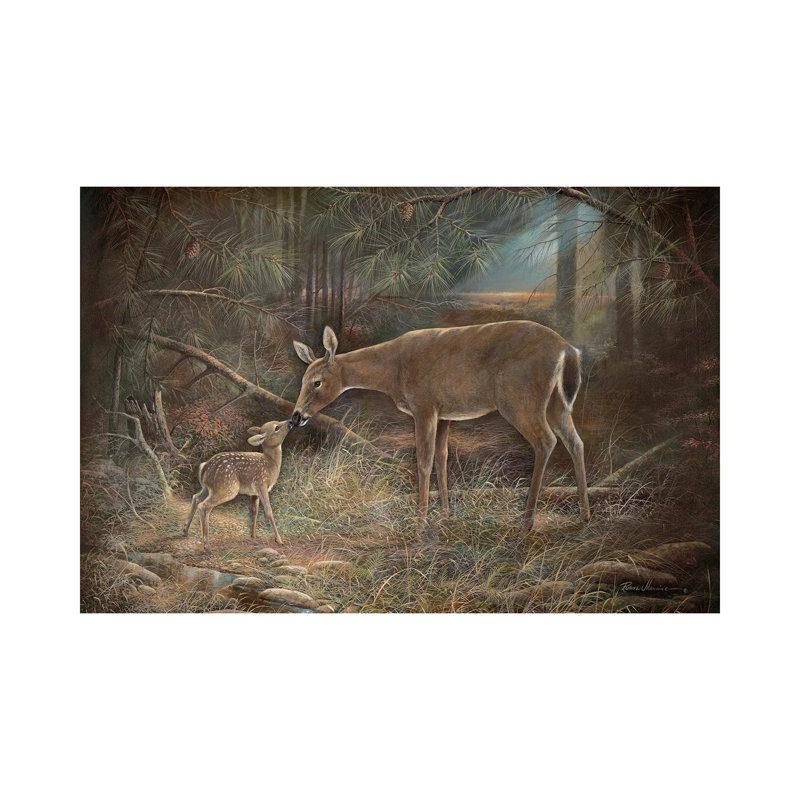 Tender Moments par Ruane Manning - reproduction d'art, H 26 po x l 40 po x 1,5 po, Toile tendue, Aucun mat