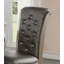 Ensemble de 2 chaises d'appoint luxueuses en bois argenté / polyuréthane revêtu de similicuir gris