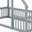 Whimsical Playhouse Floor Bed Solid Wood Frame With Enclosed Guardrails-1052505555