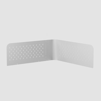 Organisateur de bureau et panneau perforé de rangement 18 po x 18 po, blanc