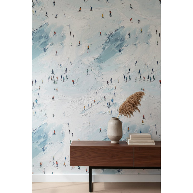 White Background Wallpaper Abstract Mountain Wall Mural