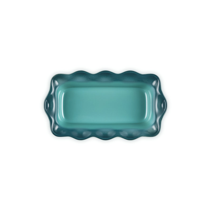 Le Creuset Stoneware Heritage Fluted Loaf Pan, 9 In. - Blue Riviera