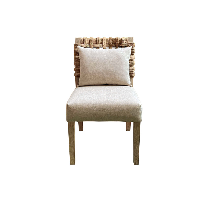 Chaise de salle à manger Balyeet, Nouveau blanc délavé, Nouveau blanc délavé
