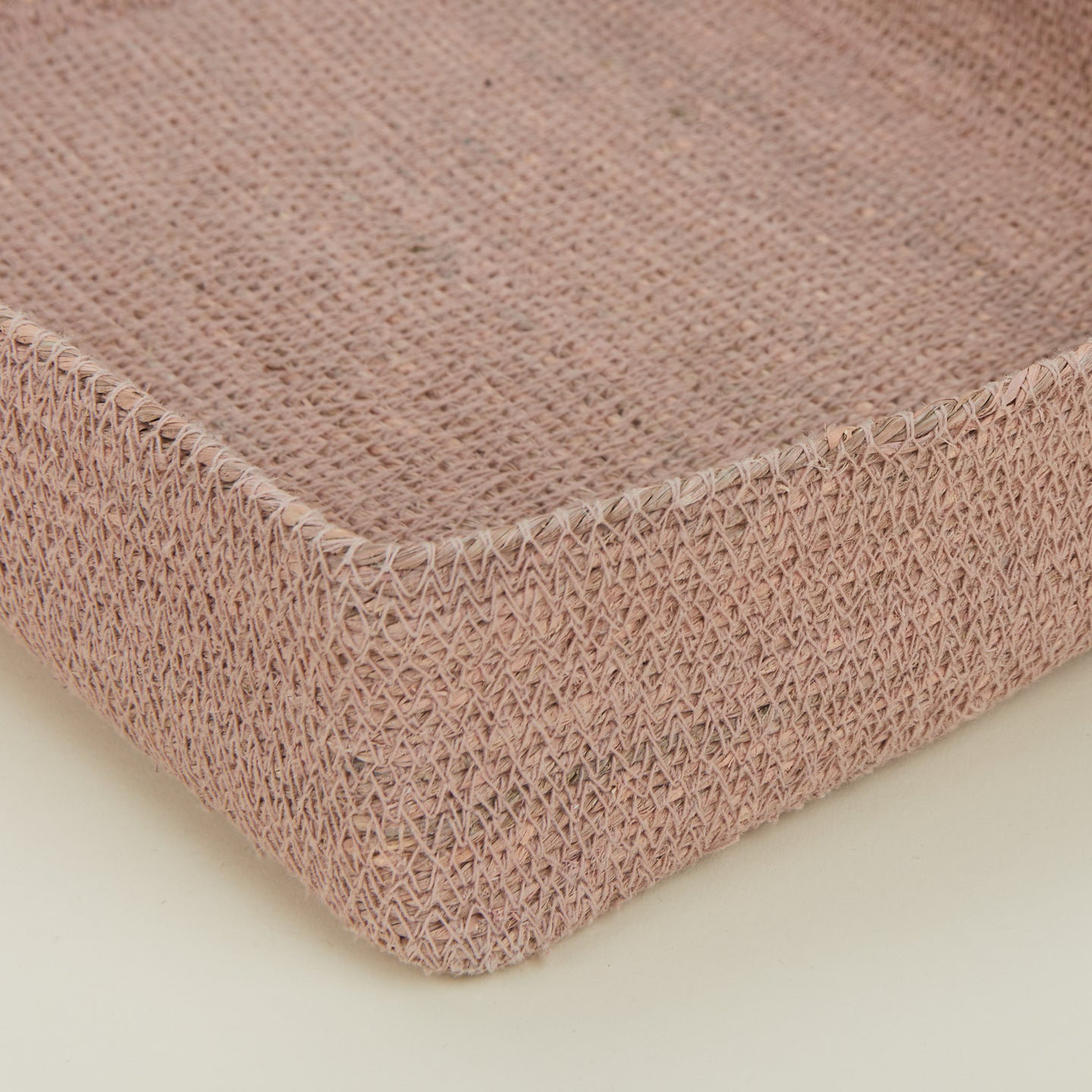 Essential Seagrass Decorative Basket 1, Blush