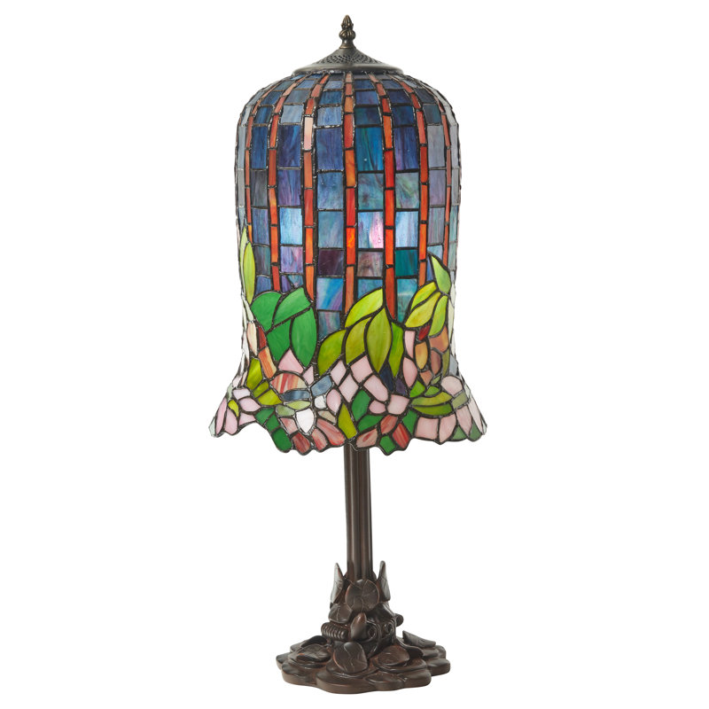 Lorilee 26"H Pond Lily Tiffany-Style Stained Glass Table Lamp