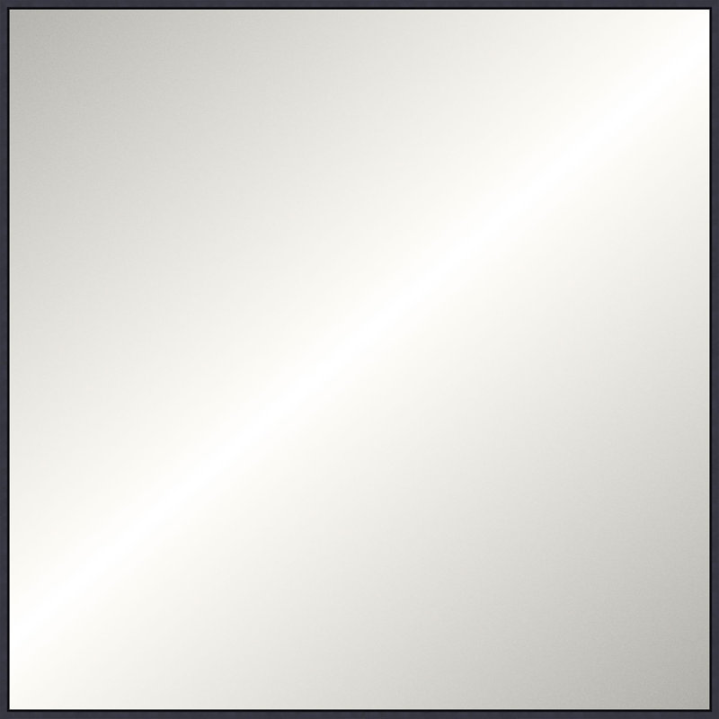 Miroir Floater 2, Noir mat, Carrée, 37,25 po x 37,25 po