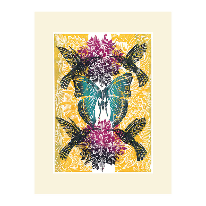 Hummingbirds by Amanda Colville - Print, Paper, No Mount, 40cm H x 30cm W